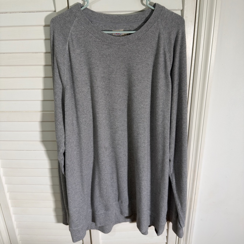 Faherty Heather Gray Knit Sweater